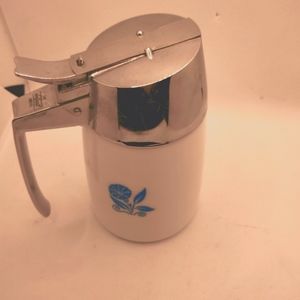 Vintage Dripcut Server Syrup Dispenser Blue Cornflower Model 900, Santa Barbara